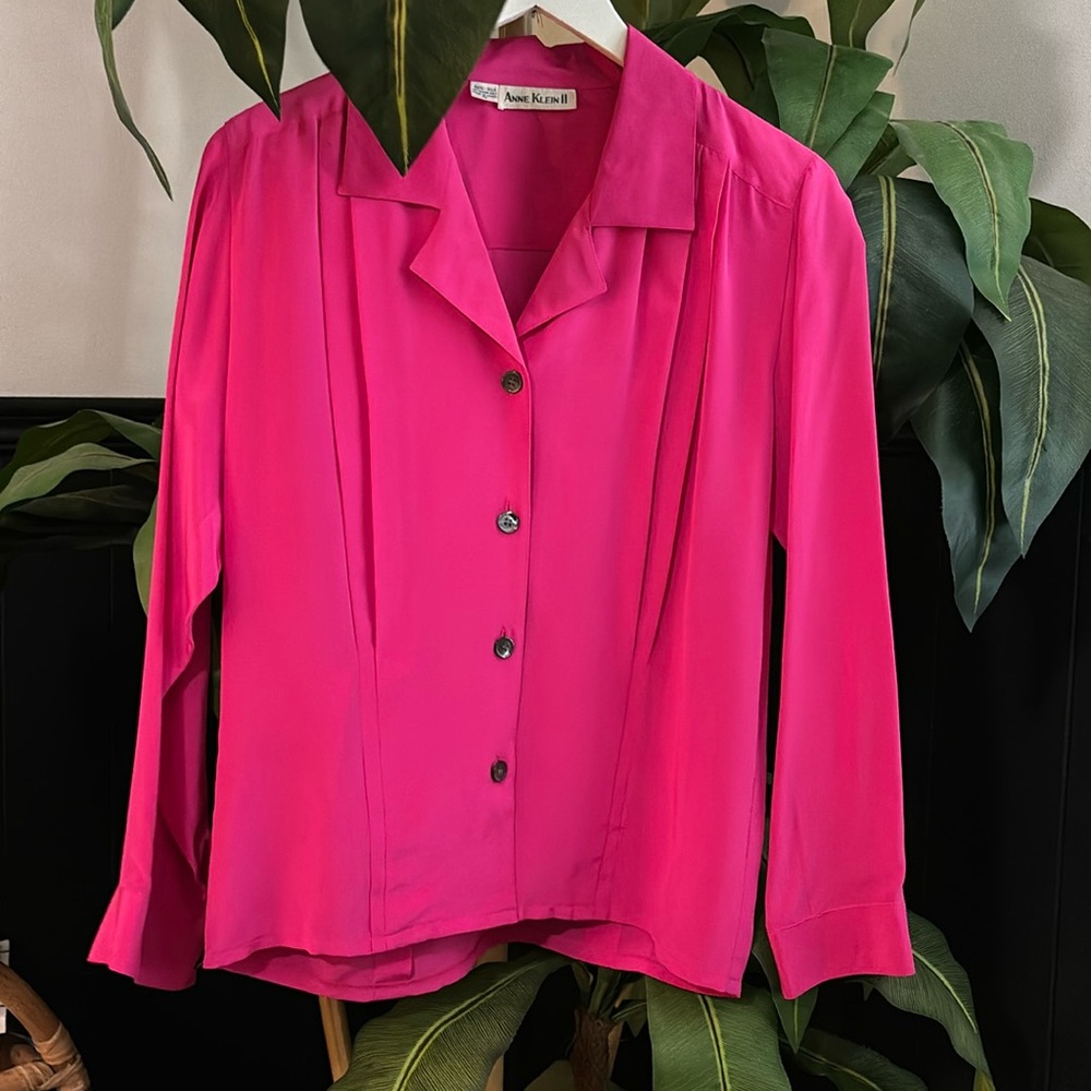 Vintage Anne Klein II Silk Blouse • 6
